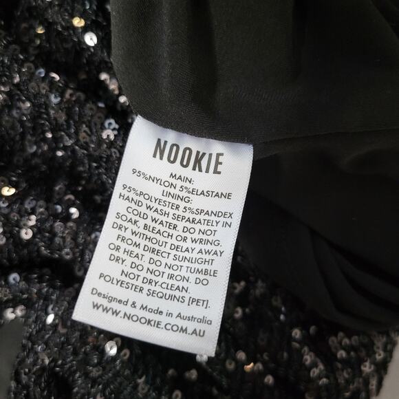 Nookie Veda Sequin Mini Dress in Black Size Small New With Tag NYE - Picture 6 of 13